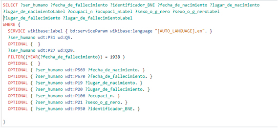 Ejemplo de consulta SPARQL