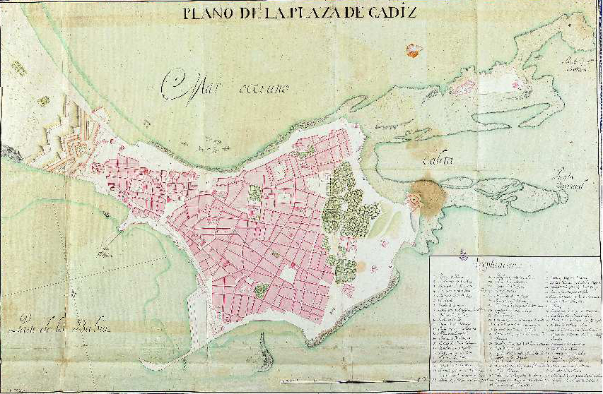 Plano de la plaza de Cadiz