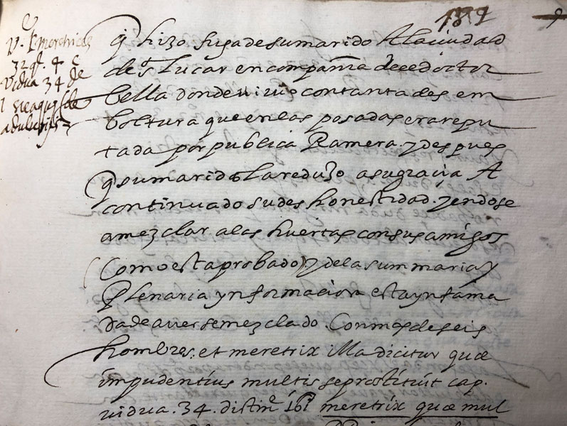 Delito de adulterio (BNE Porcones/212(20), h. 184)