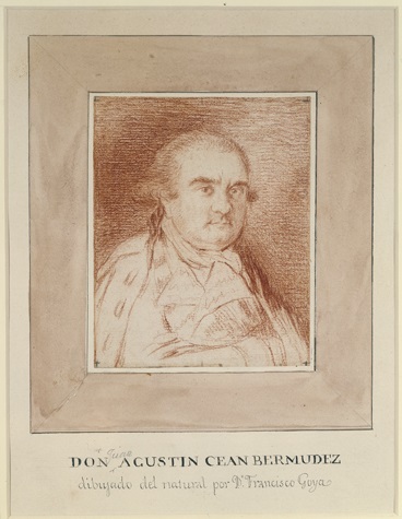 Retrato de Ceán Bermúdez de Francisco de Goya (1798-1799, dibujo a sanguina)