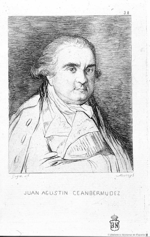 [Retrato de Juan Agustín Ceán Bermúdez] Goya, d.ó ; Maura, g.ó