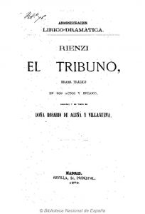 Rienzi el tribuno , 1876. Rosario de Acuña