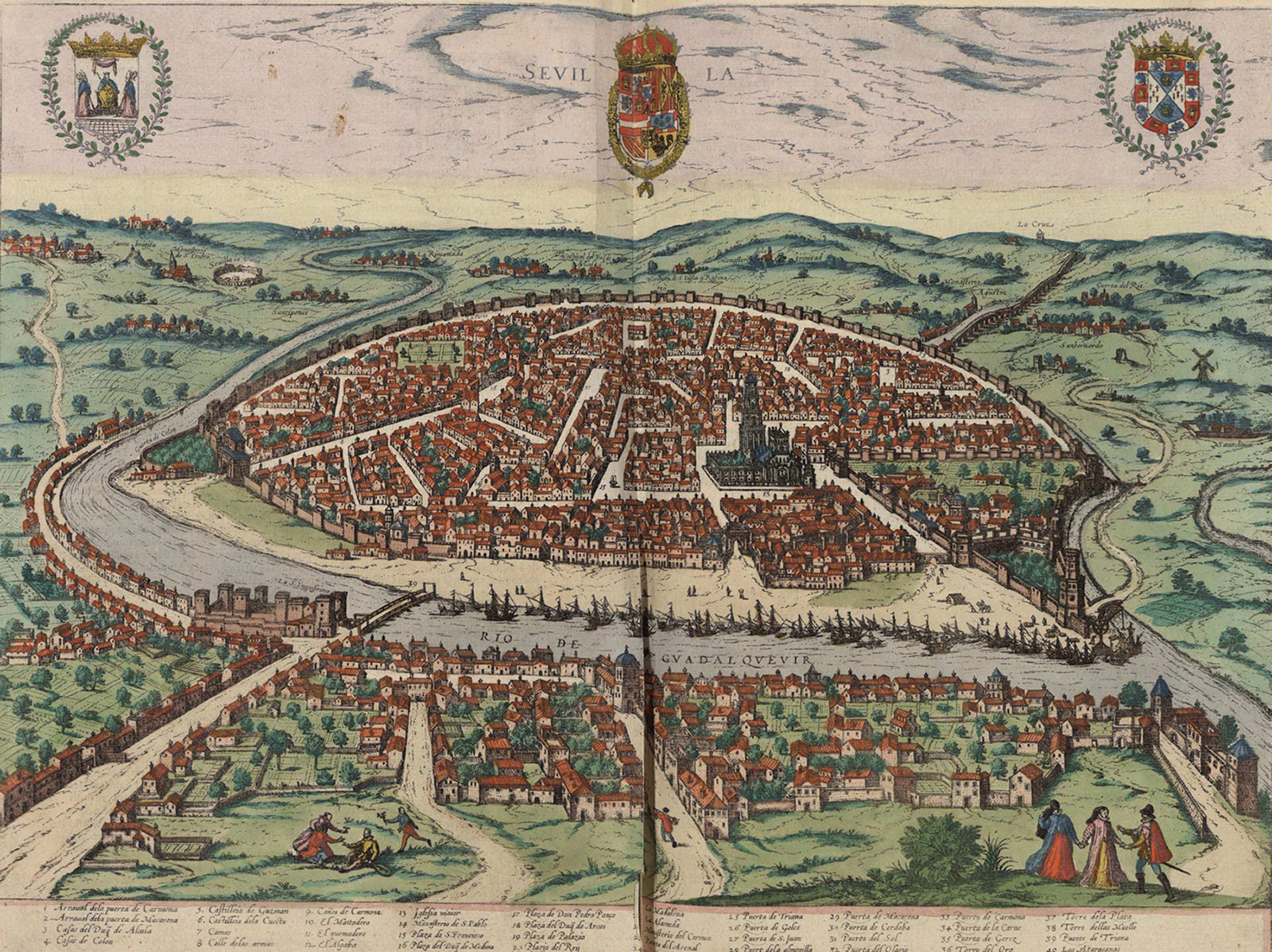 Sevilla. Vistas de ciudades. Ca. 1590