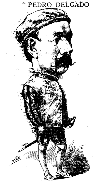 Caricatura de Pedro Delgado en la revista Madrid Cómico