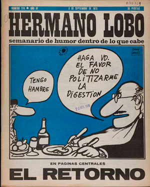 Hermano lobo, Madrid. nº 174, 06/09/1975, portada. BNE D/10729 (n. 174)