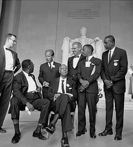 Civil Rights March on Washington, D.C. [Leaders of the march], 08/28/1963 [Fuente: The U.S. National Archives]