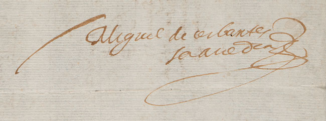 Firma de Miguel de Cervantes