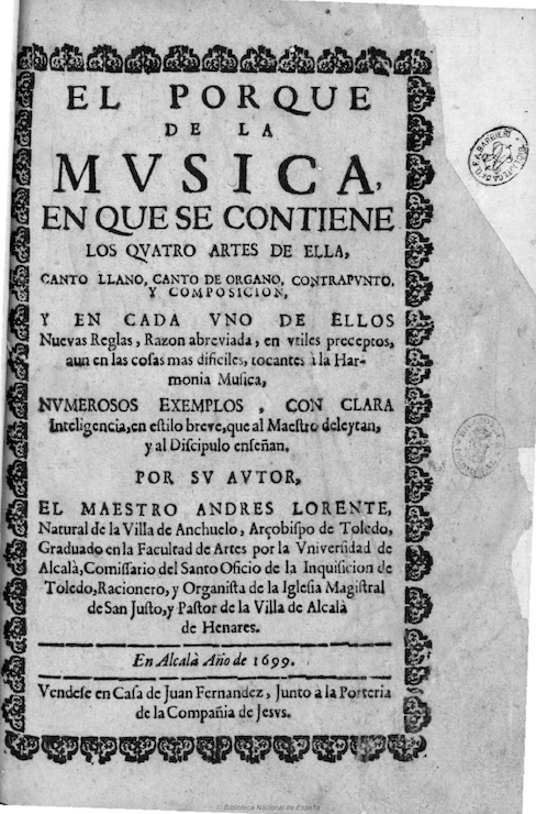 El porque de la Musica :en que se contiene los quatro artes de ella...