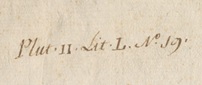 Imagen de una de las signaturas de los libros de la biblioteca de la casa de Osuna (BNE, 2/24858)