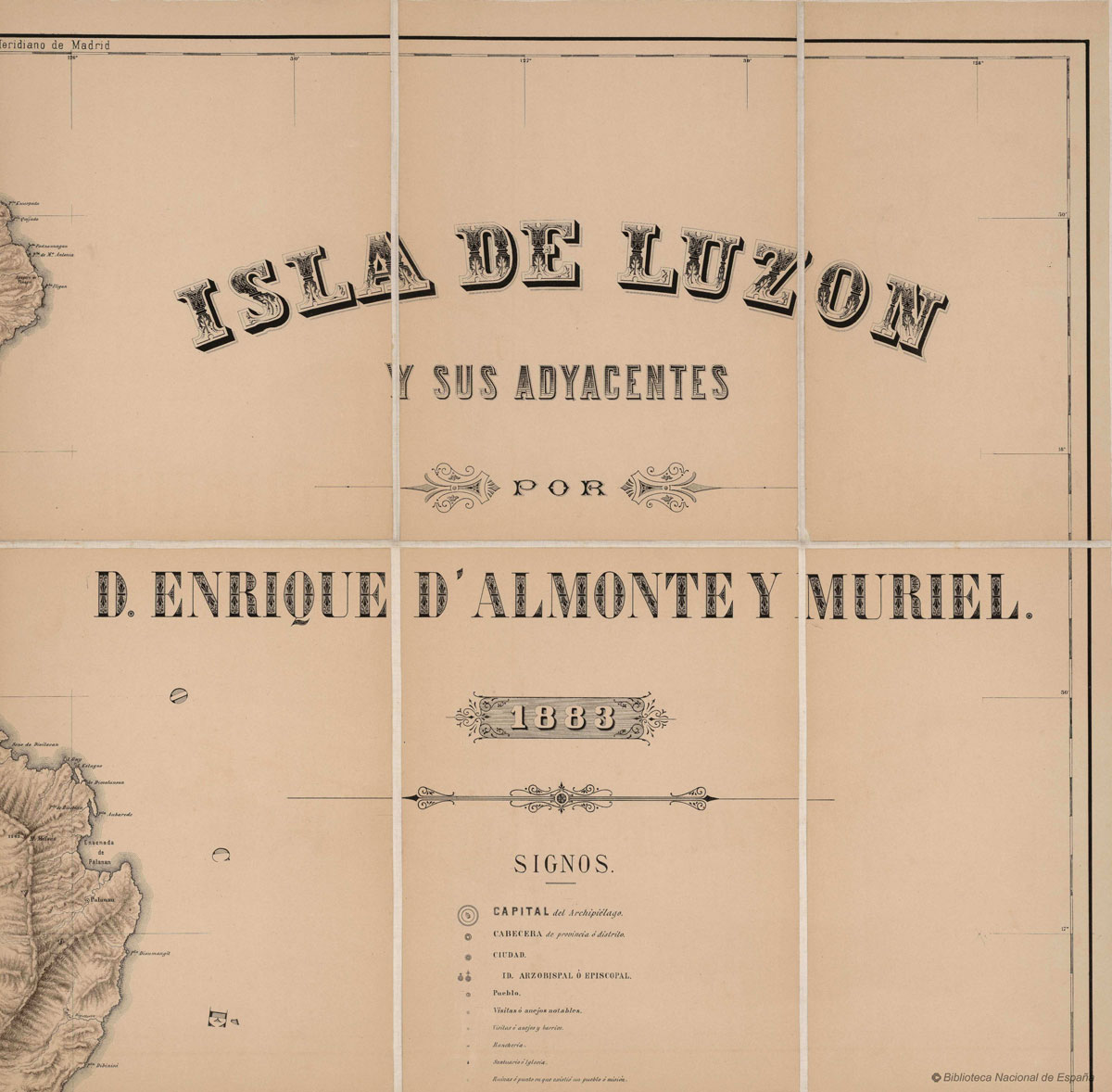 Almonte, Enrique de. Isla de Luzón y sus adyacentes (1883) [BNE, GMG/1001]