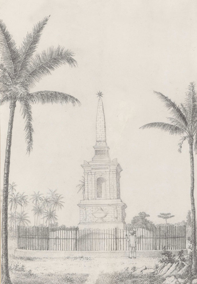 Almonte, Enrique de. Álbum de paisajes y tipos populares. Monumento erigido á Magallanes en la isla de Mactan Filipinas [BNE, DIB/18/1/9678/23]