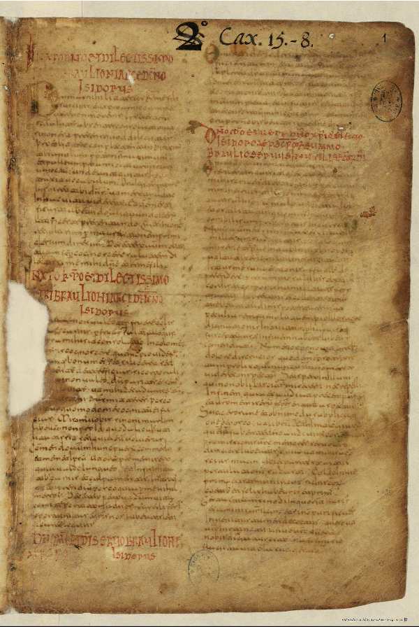 Etymologiae, (entre 0801 y 0900?)