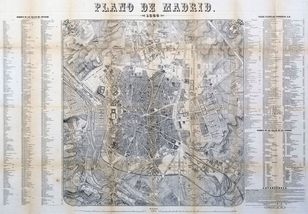 Plano de Madrid, 1866. Sig.: MV/13