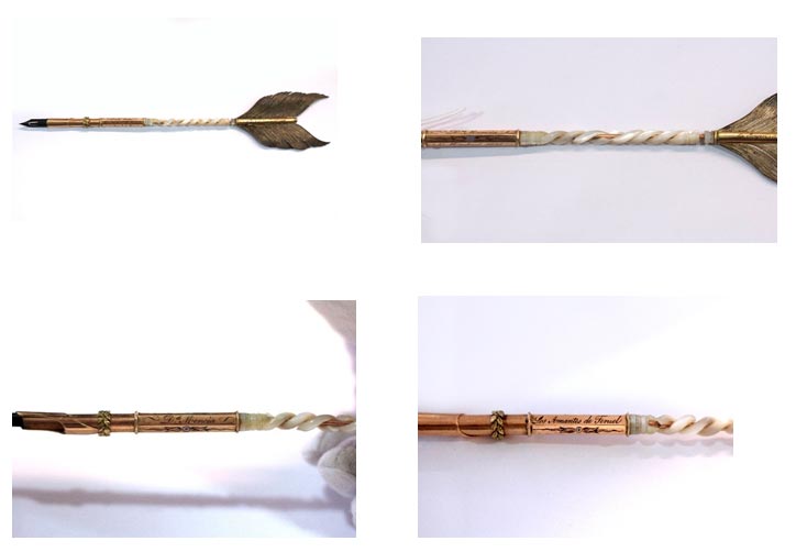 Pluma de plata sobredorada y nácar. BNEM CE02547