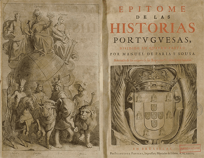 Cubierta Epitome de las historias portuguesas: dividido en quatro partes