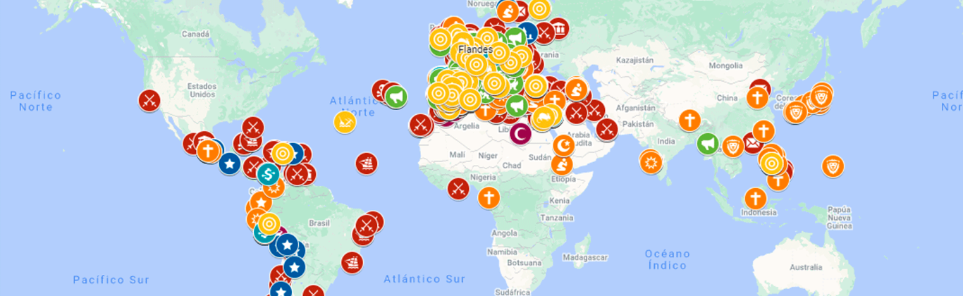 Relaciones de sucesos: mapa