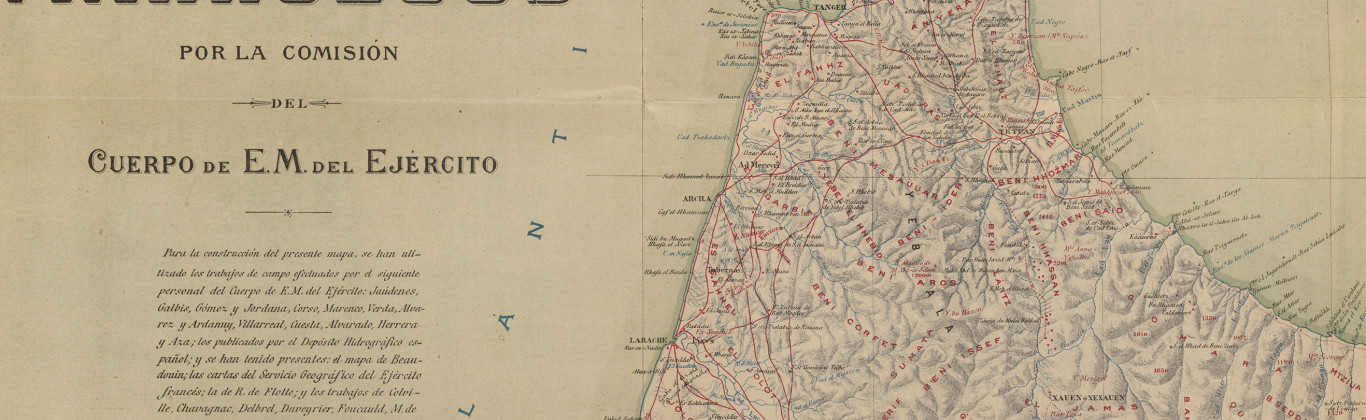 Mapa de la parte Norte de Marruecos