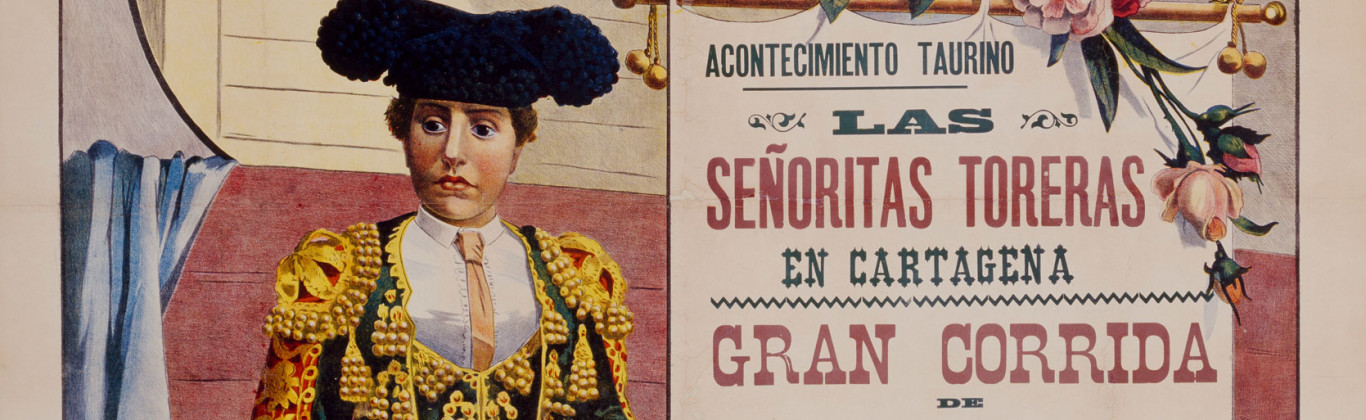 Cartel de la corrida de toros Las señoritas toreras en Cartagena