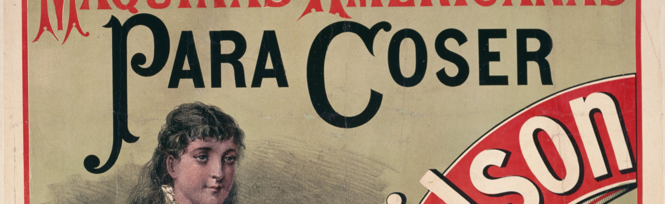 Cartel de las máquinas de coser Wheeler & Wilson