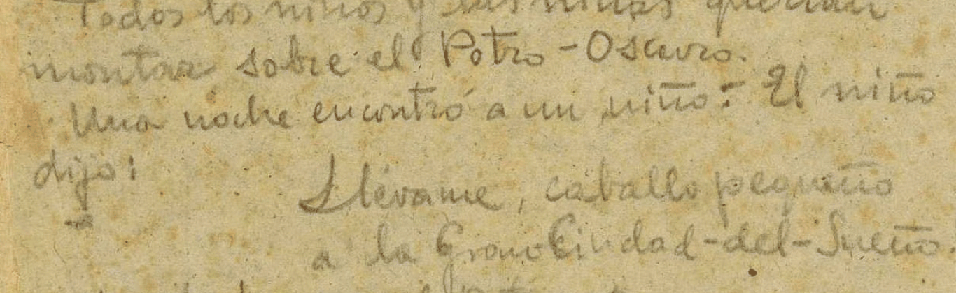 Manuscrito Cuatro cuentos infantiles