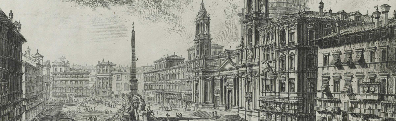 Veduta di Piazza Navona sopra le rovine del Circo Agonale