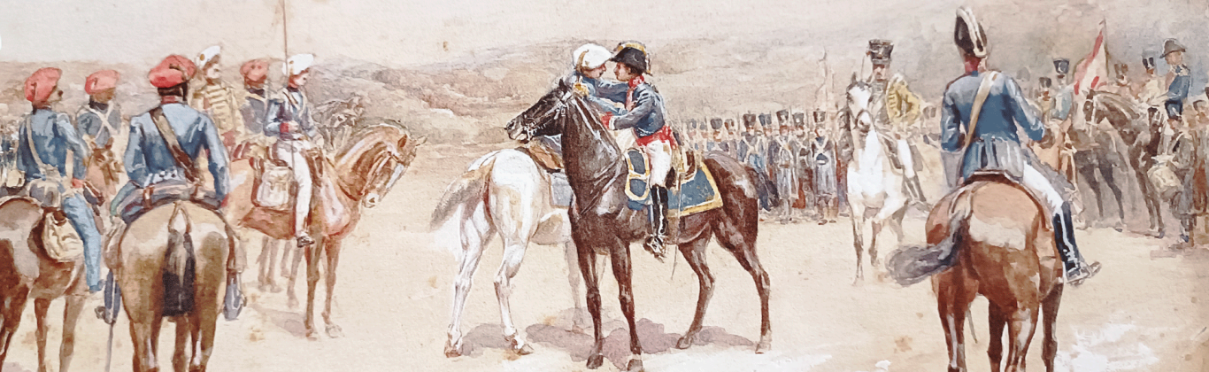 Detalle de El abrazo de Vergara de Pablo Antonio de Béjar