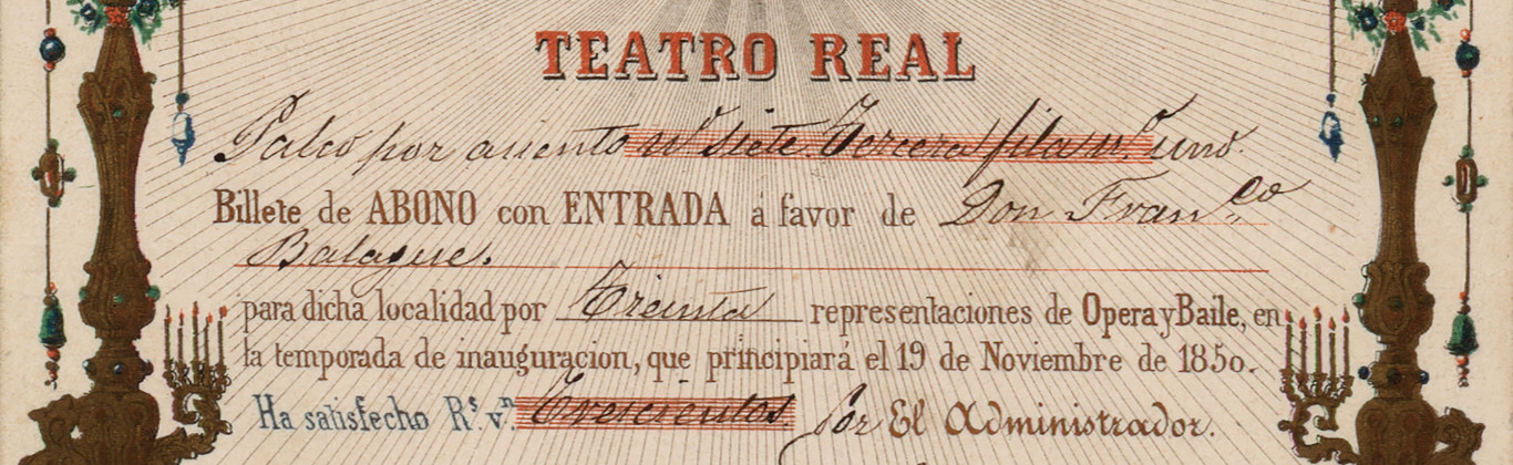  [Billete de abono con entrada]