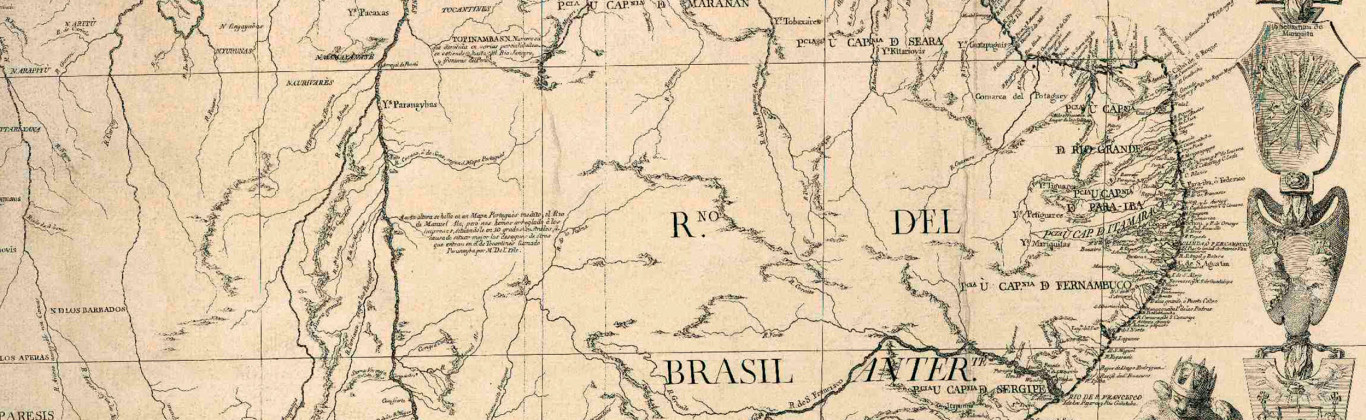 Mapa geográfico de América Meridional