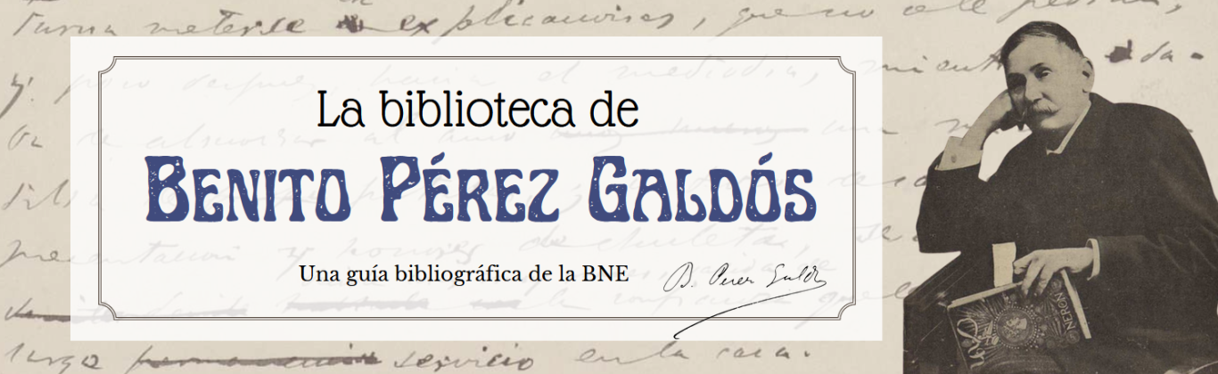 Cabecera de la guía de la biblioteca de Benito Pérez Galdós