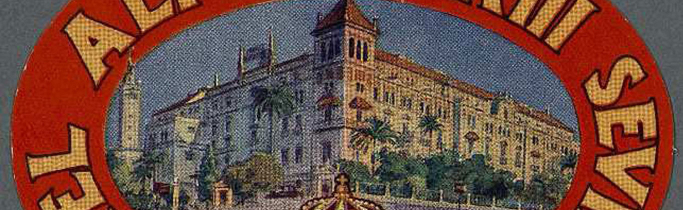 [Colección de etiquetas de hoteles de Sevilla]