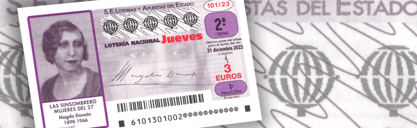 Décimo de lotería de "Las Sinsombrero"
