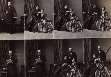 Fotografía  La reine Marie Christine, le duc de Riansares et leur fille Marie Christine