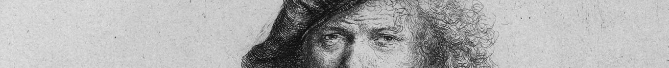 Rembrandt apoyado sobre un pretil