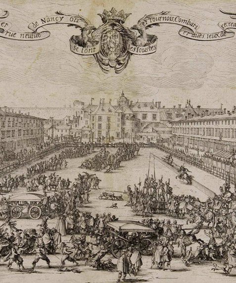 Carriere et rue neufue de Nancy ou se font les Ioustes et Tournois, Combats et aues. ieux de recreation