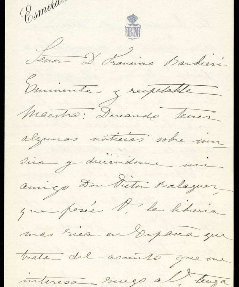 Esmeralda Cervantes, Cartas y tarjeta de visita de Esmeralda Cervantes a Francisco A. Barbieri