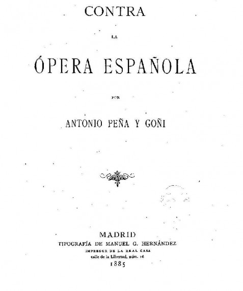 Contra la ópera española