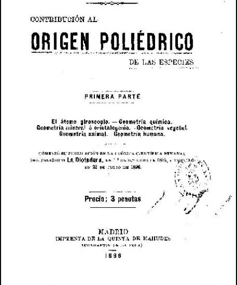 Contribución al origen poliédrico de las especies. Primera Parte