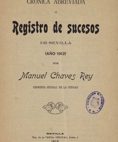 Crónica abreviada o Registro de sucesos de Sevilla : (año 1912)