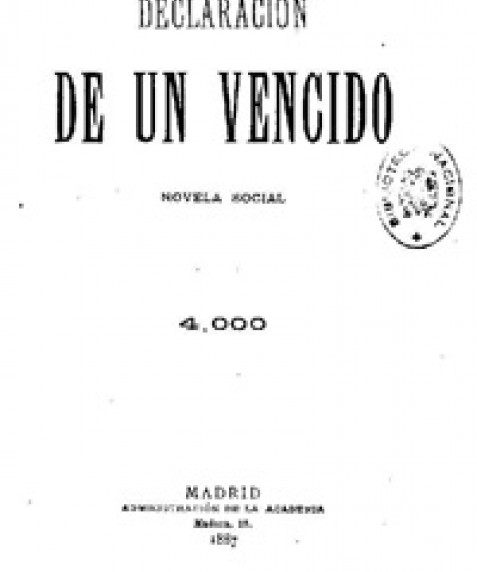 Declaración de un vencido, Alejandro Sawa