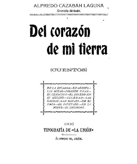 Del corazón de mi tierra : (cuentos)