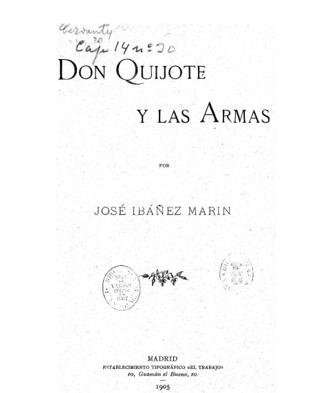 Don Quijote y las armas