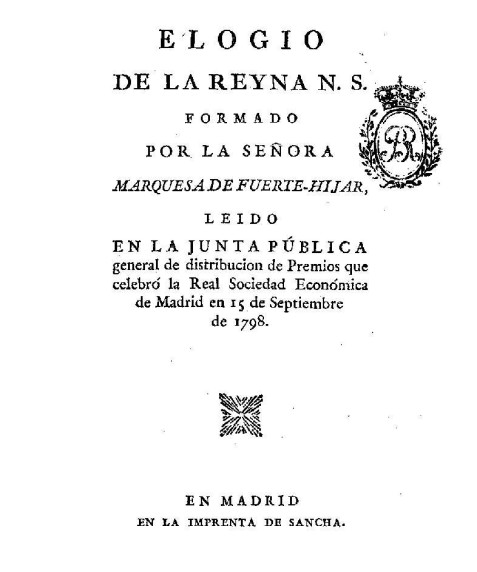 Elogio de la Reyna N.S.