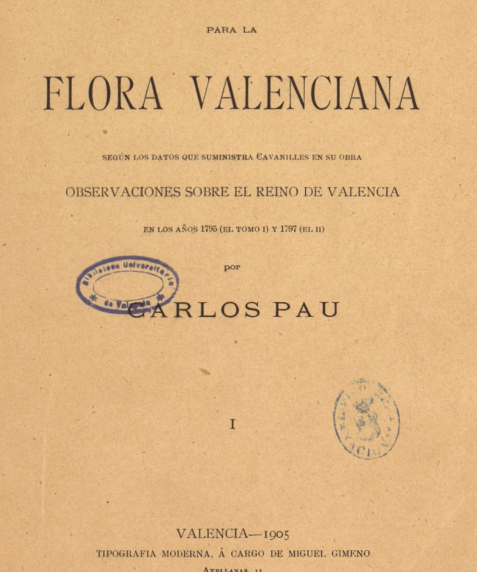 Portada libro Flora valenciana