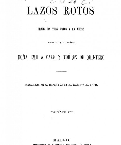Lazos rotos, 1883