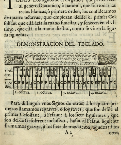 Reglas generales de acompañar, en organo, clavicordio, y harpa, con solo saber cantar la parte, ò un baxo en canto figurado