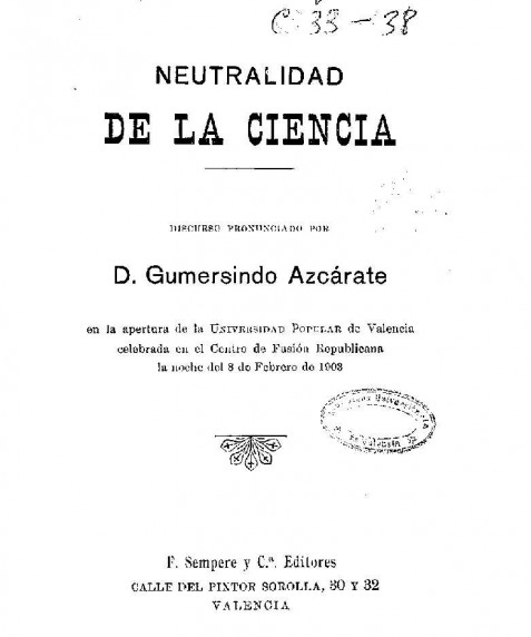 La crisis económica y la reacción proteccionista en Europa / por Gumersindo de Azcárate