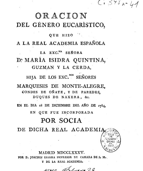 Oracion del género eucarístico