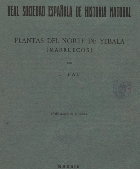 Portada del libro Plantas del norte de Yebala
