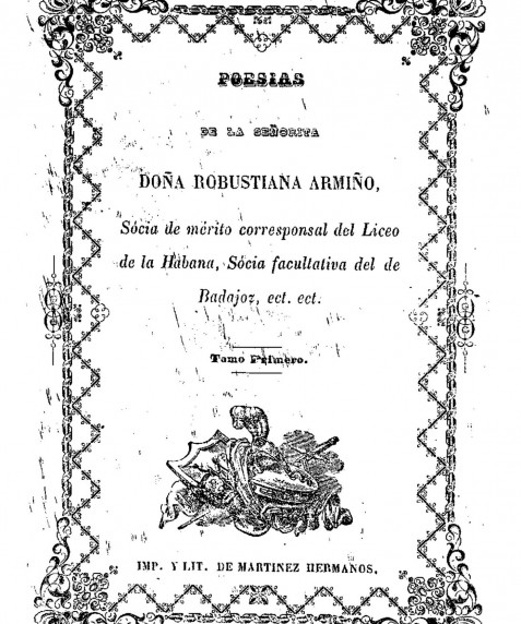Poesías de la señorita Robustiana Armiño