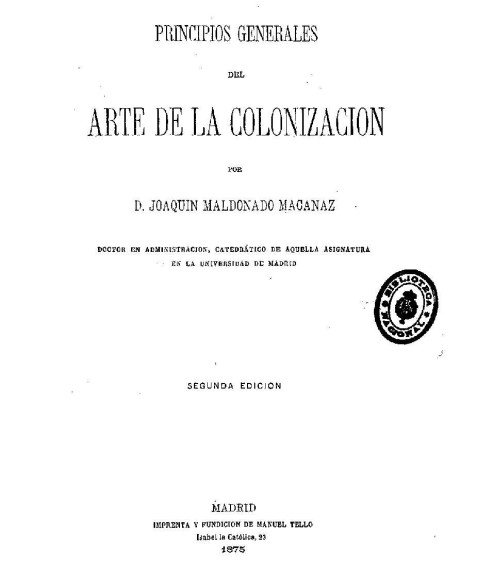 Principios Generales del Arte de la Colonización